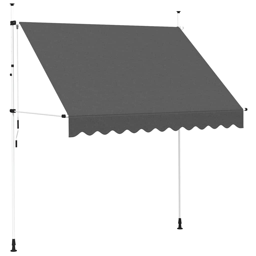 kézzel feltekerhető antracit napellenző 250 cm