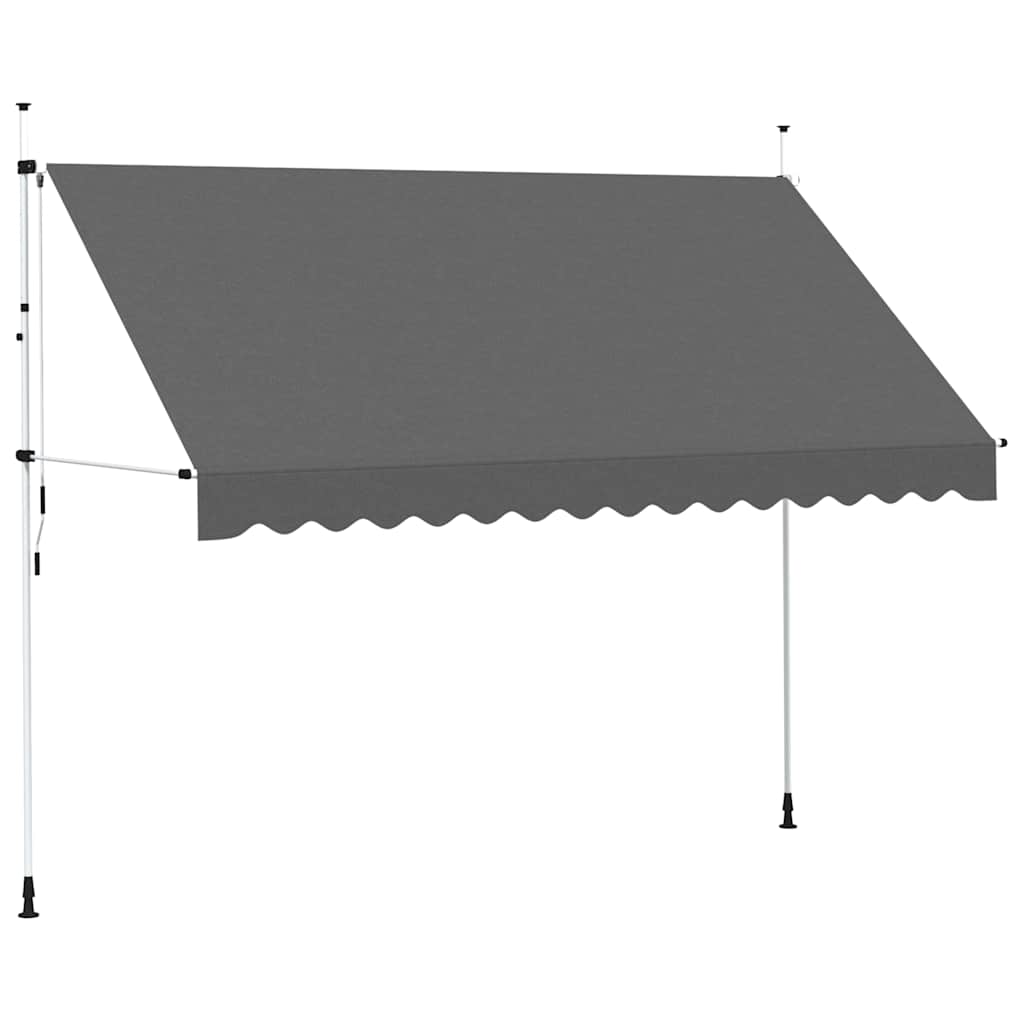 kézzel feltekerhető antracit napellenző 350 cm