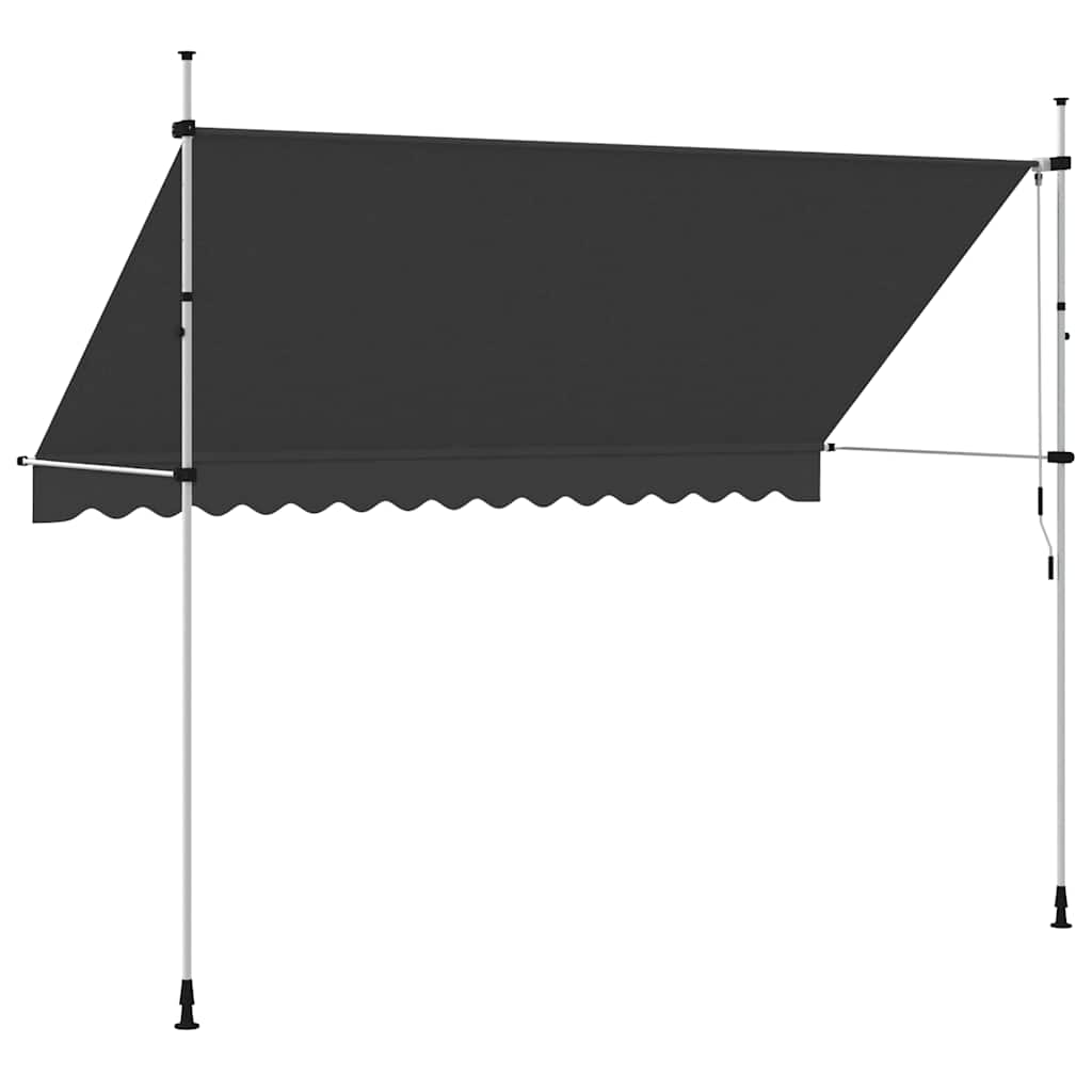 kézzel feltekerhető antracit napellenző 350 cm