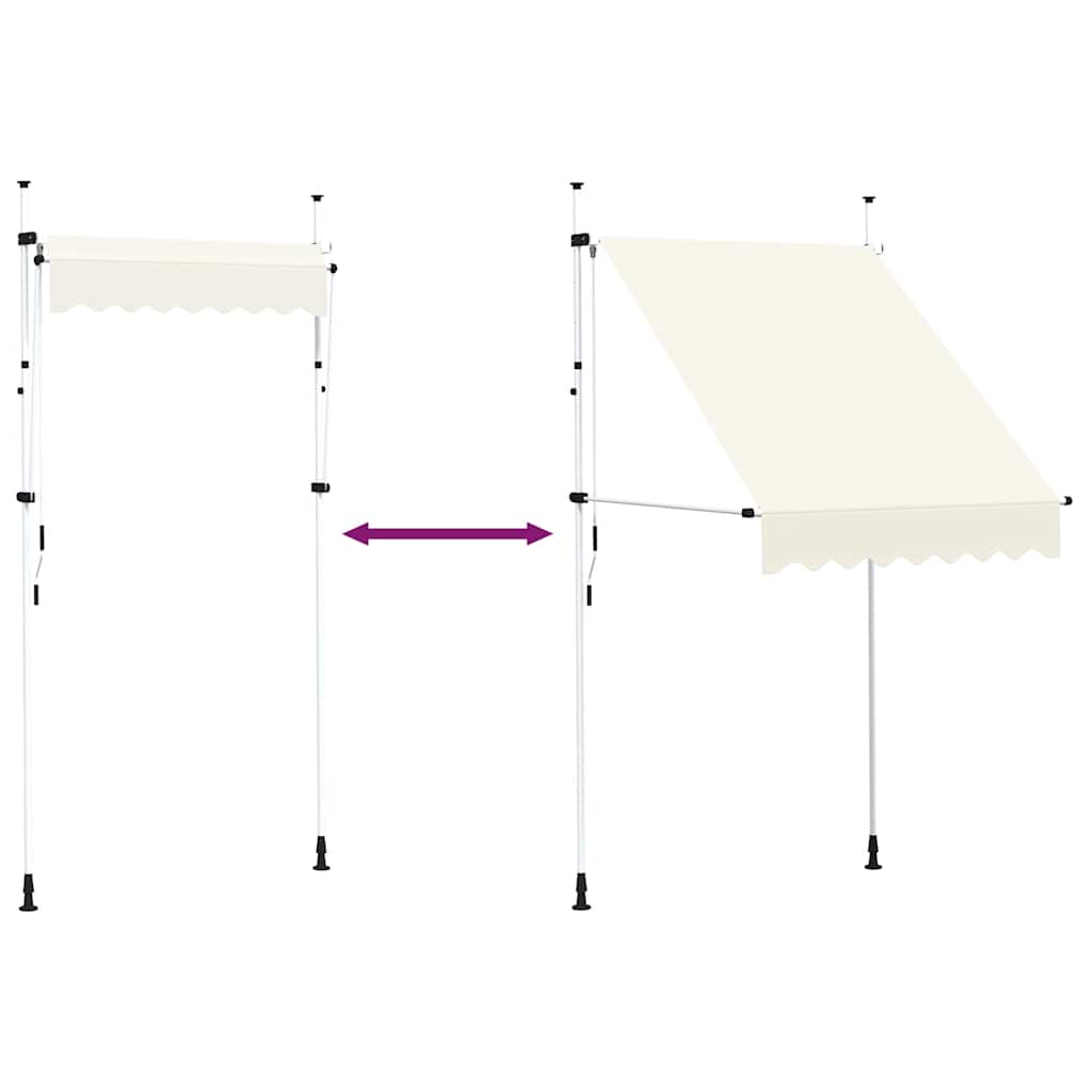 kézzel feltekerhető napellenző krém, 150 cm
