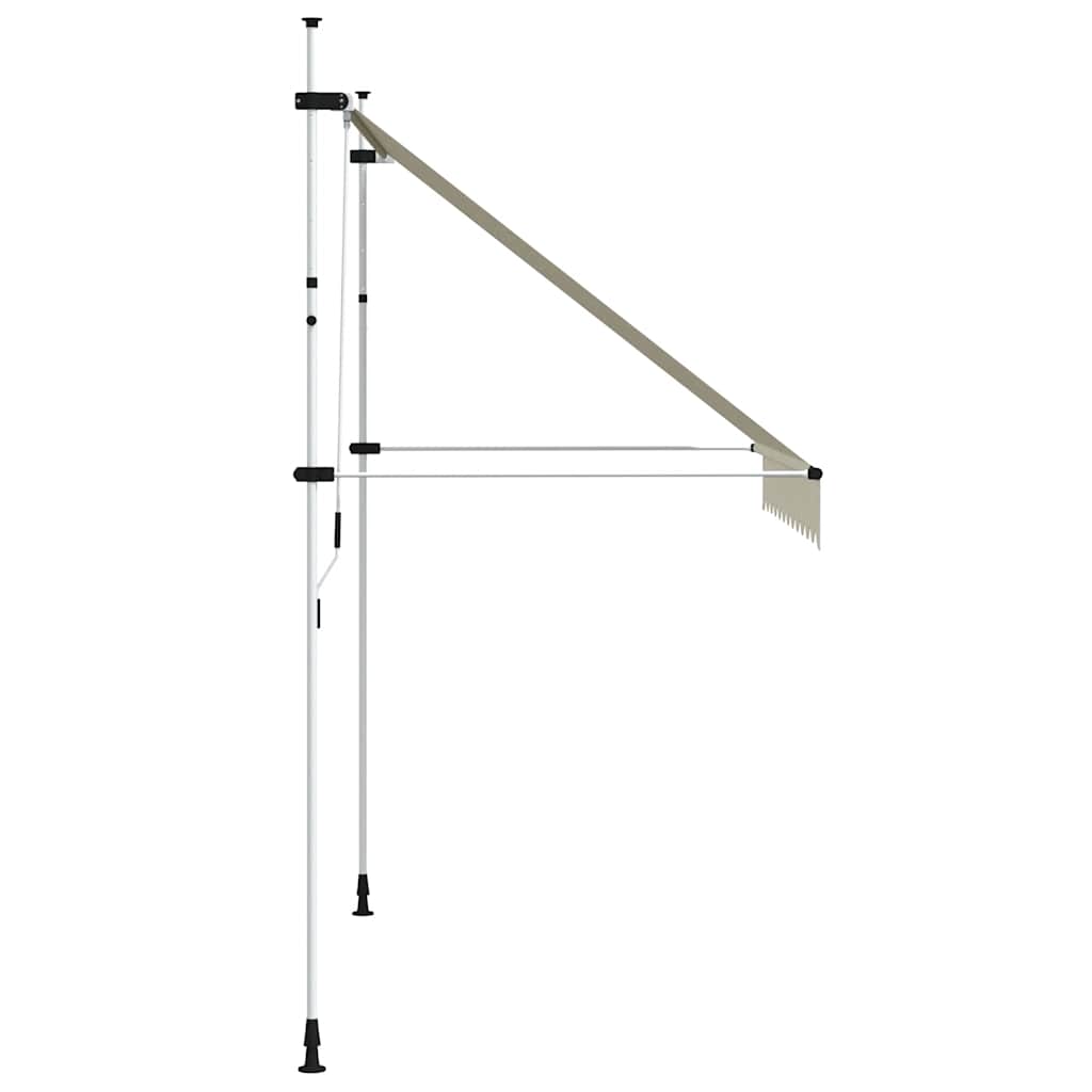 kézzel feltekerhető krémszínű napellenző 250 cm