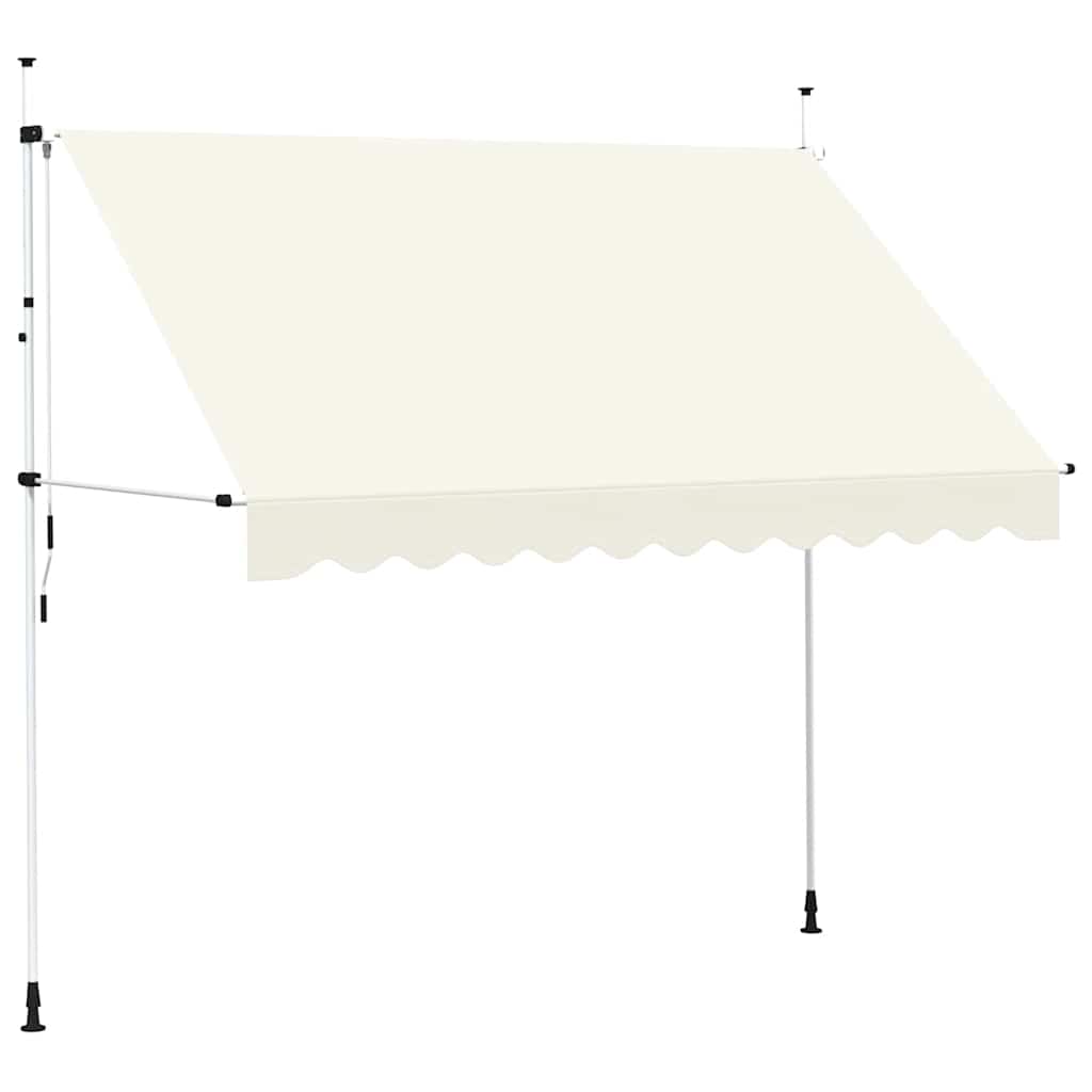 kézzel feltekerhető krémszínű napellenző 300 cm