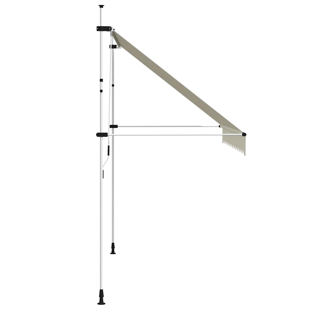 kézzel feltekerhető krémszínű napellenző 300 cm