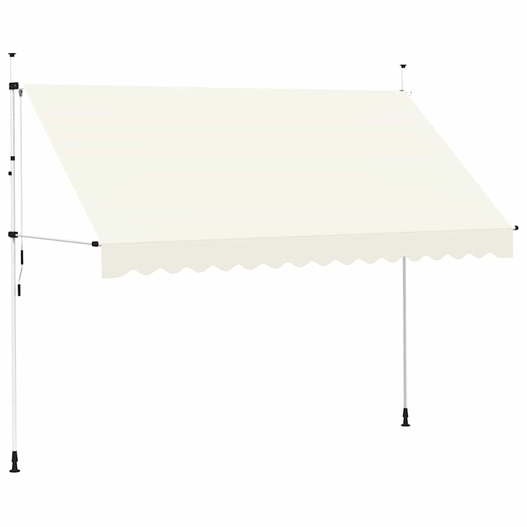 kézzel feltekerhető krémszínű napellenző 350 cm