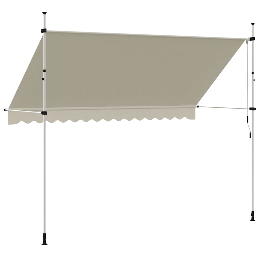 kézzel feltekerhető krémszínű napellenző 350 cm