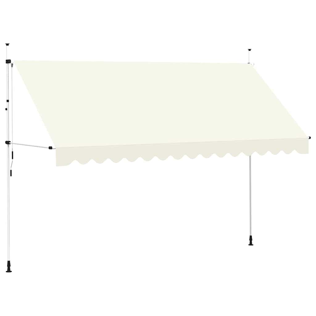 kézzel feltekerhető krémszínű napellenző 400 cm