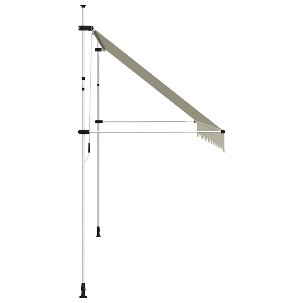 kézzel feltekerhető krémszínű napellenző 400 cm