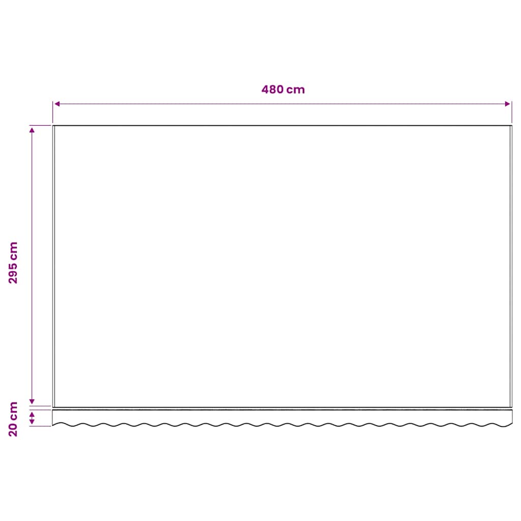 szürke poliészter pótszövet napellenzőhöz 500 x 300 cm