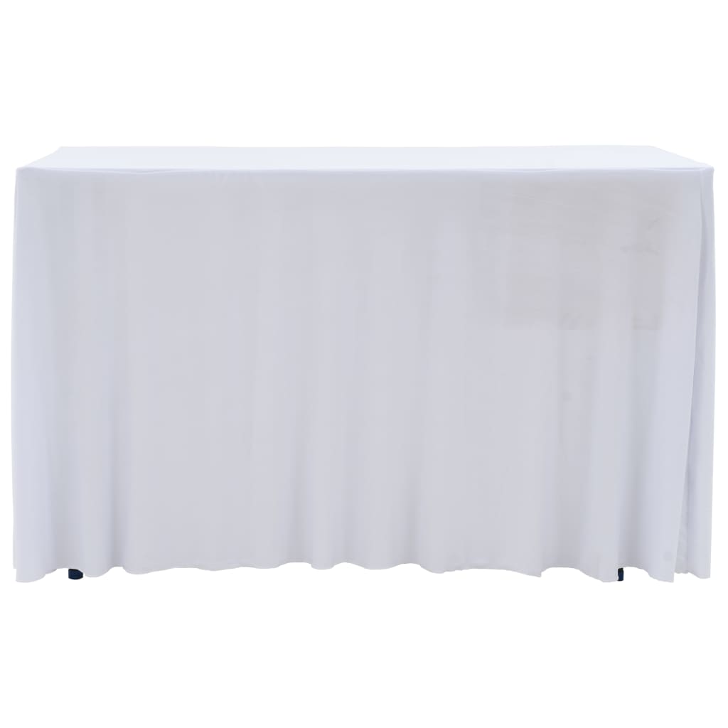 2 darab fehér sztreccs asztalszoknya 243 x 76 x 74 cm