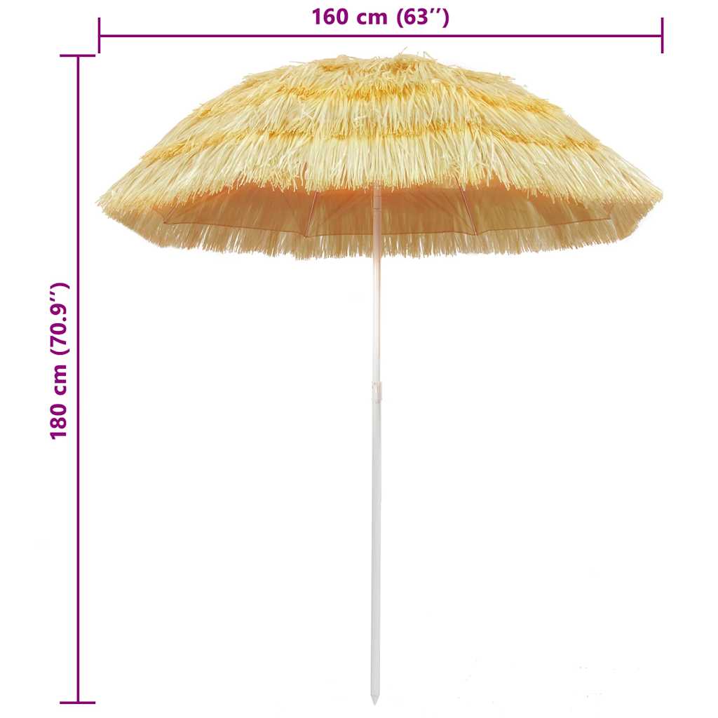 hawaii stílusú természetes strand napernyő 180 cm