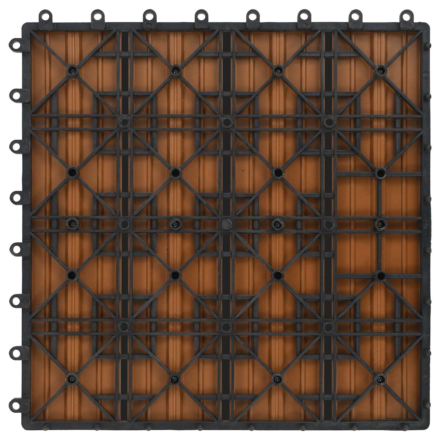 Faszegély járólap 11 db Tíkfa 30 x 30 cm WPC