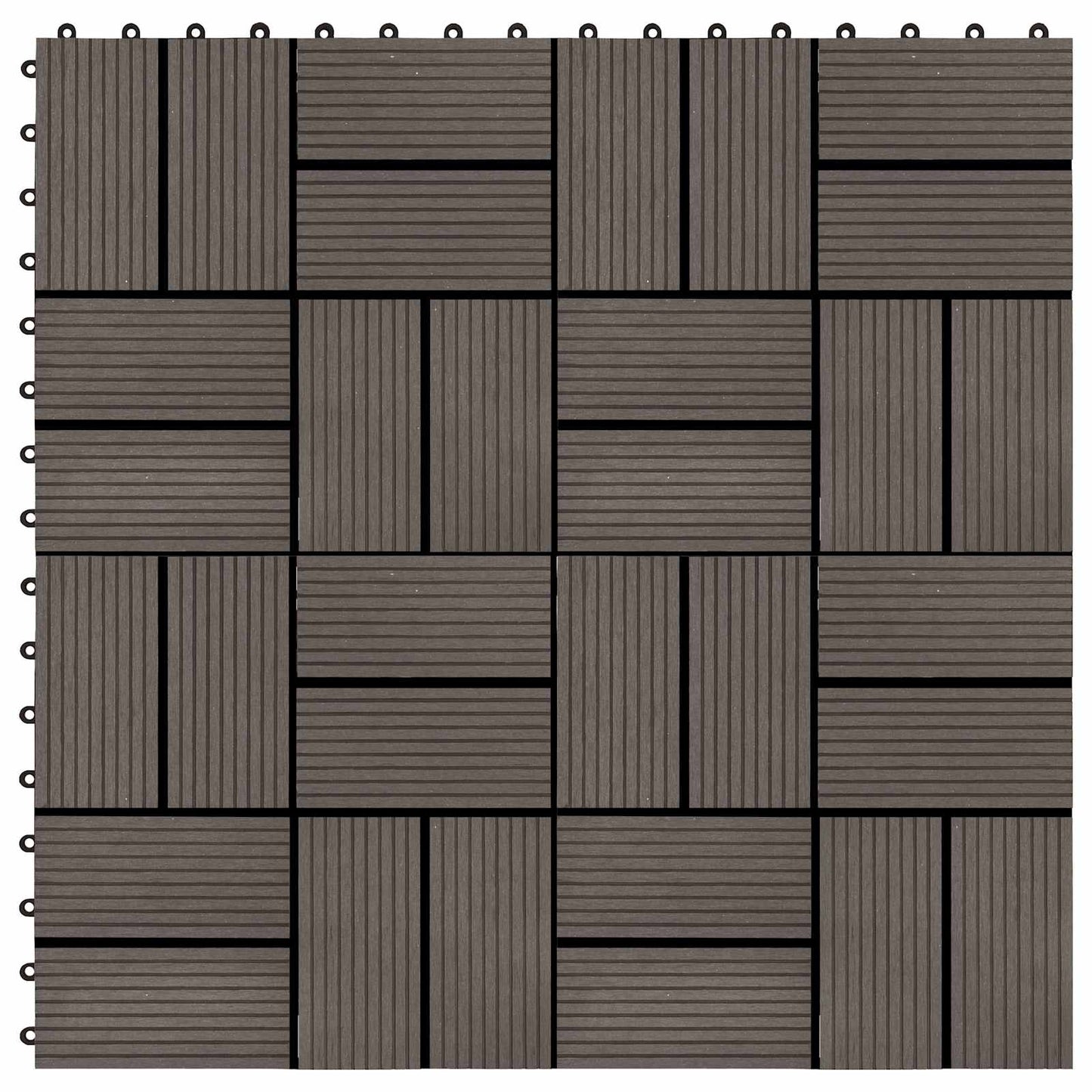 Faszegély járólap 11 db Sötét Barna 30 x 30 cm WPC