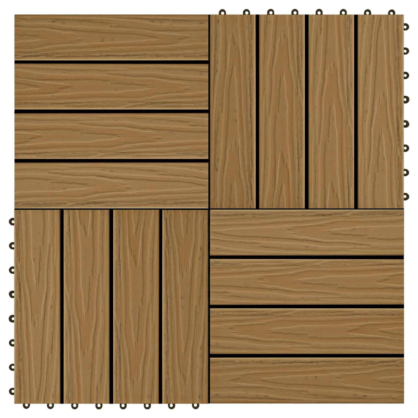 Faszegély járólap 3D Design 11 db Tíkfa 30 x 30 cm WPC