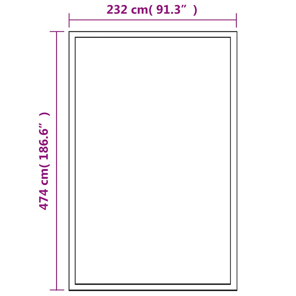 alumínium melegház 481 x 250 x 195 cm 23,44 m³