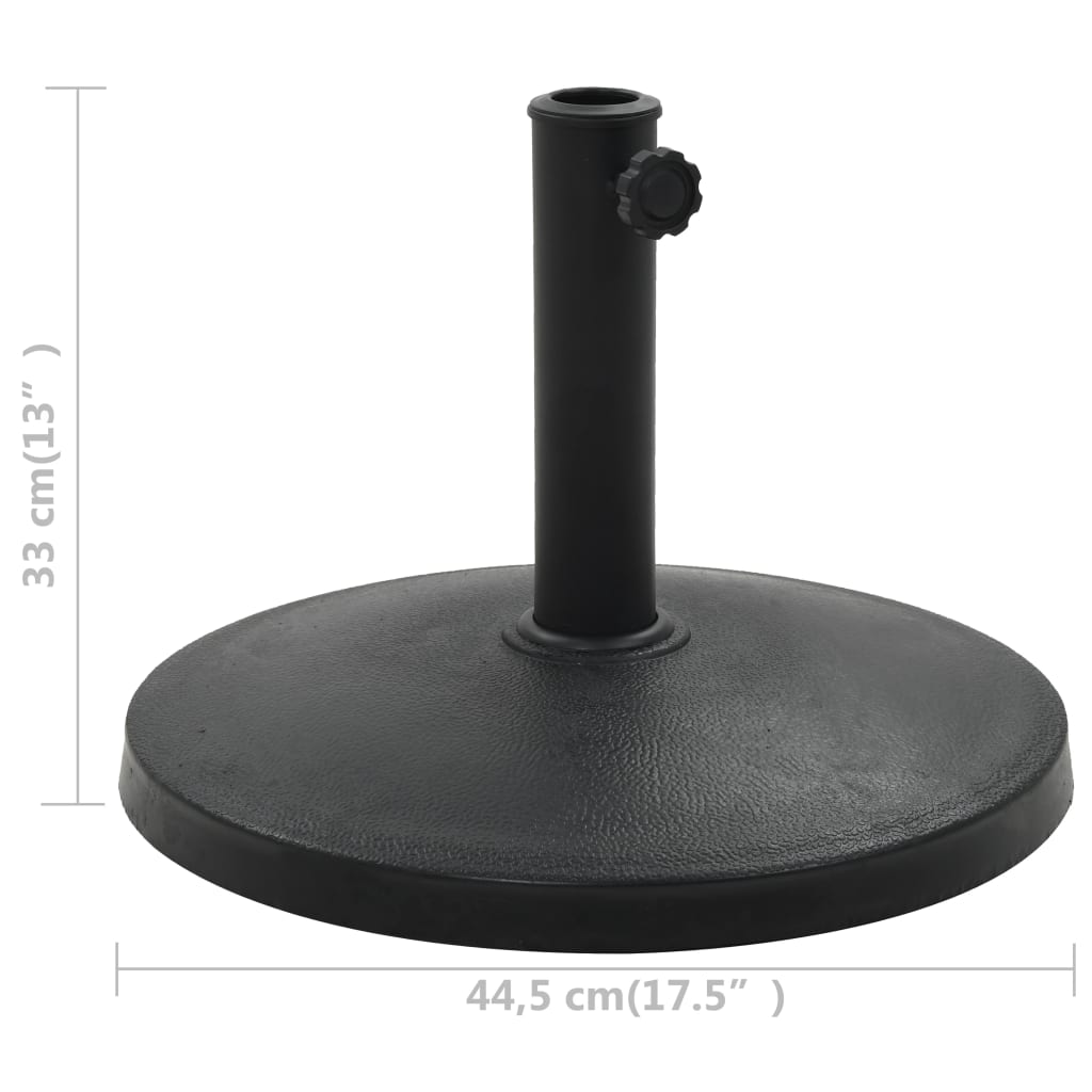 kerek fekete műgyanta napernyőtalp 10 kg