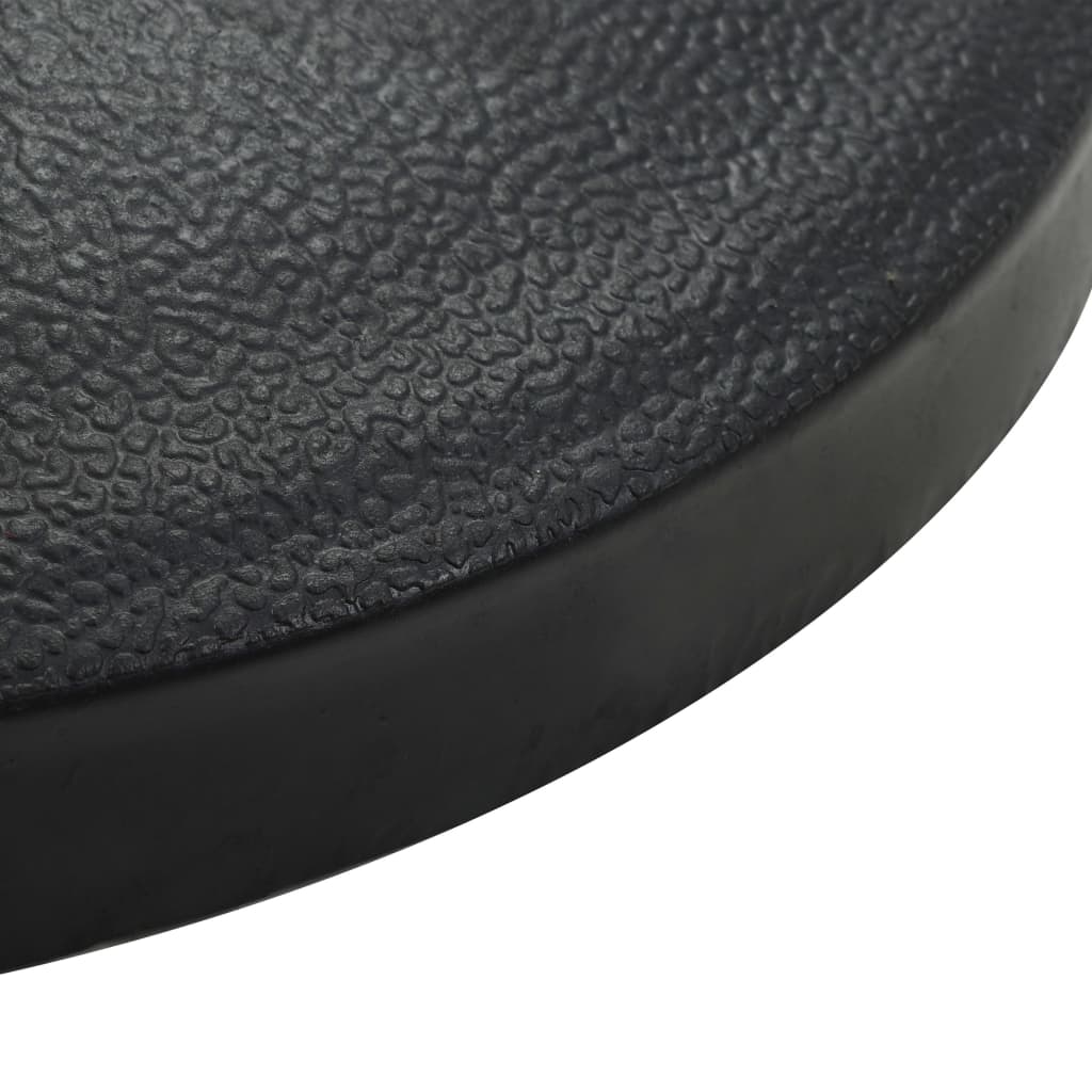 félkör alakú fekete műgyanta napernyőtalp 9 kg