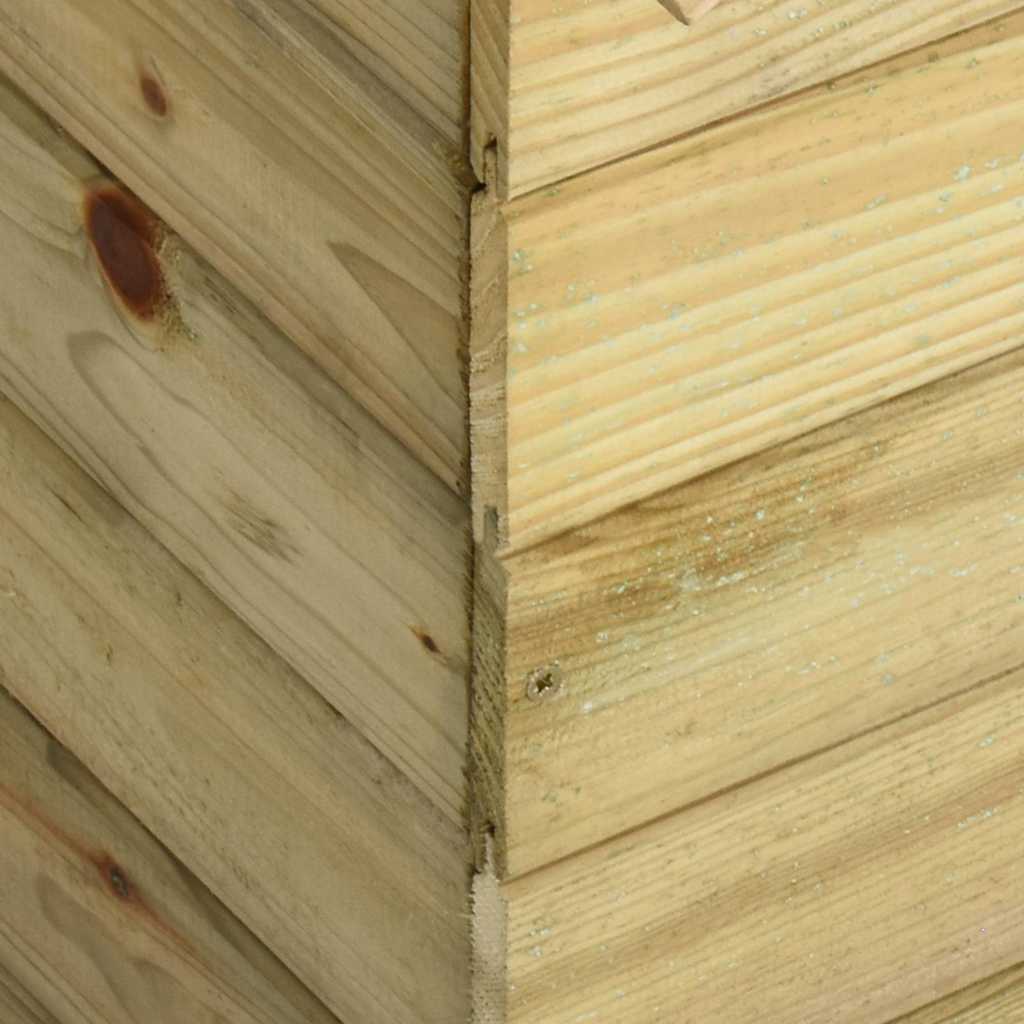 impregnált fenyőfa kerti kutyaház felnyitható tetővel