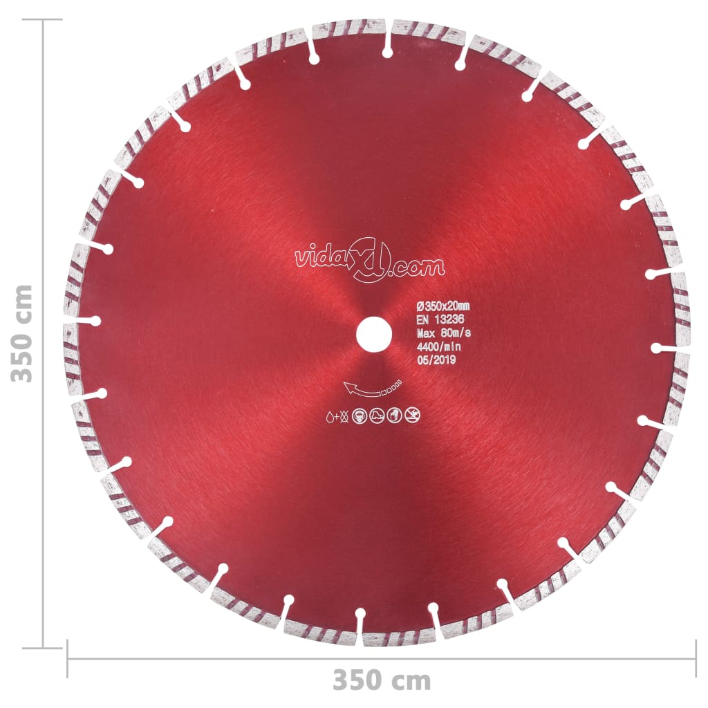 gyémánt vágókorong turbó acéllal 350 mm