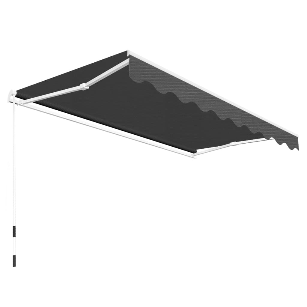 kézi működtetésű összecsukható napellenző, antracit, 300 cm