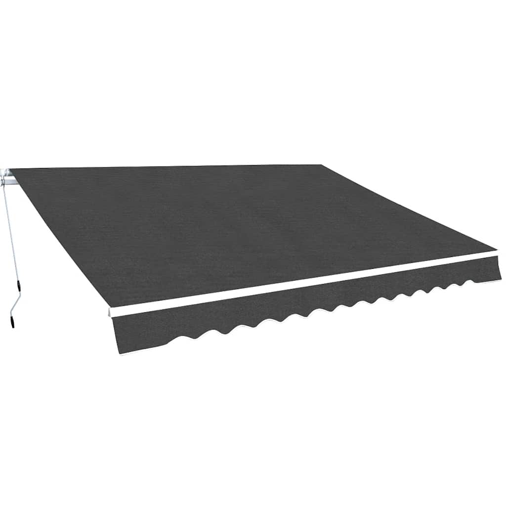 kézi működtetésű összecsukható napellenző, antracit, 450 cm
