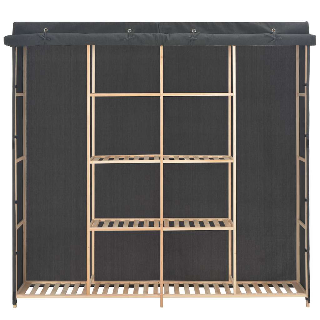 szürke szövet ruhásszekrény 173 x 40 x 170 cm