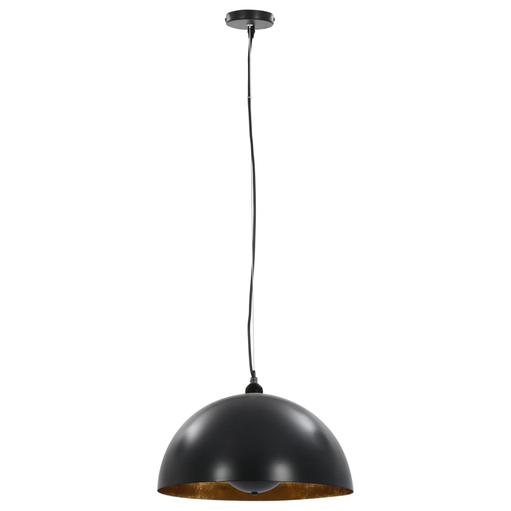2 darab fekete-arany félgömb alakú mennyezeti lámpa 40 cm E27
