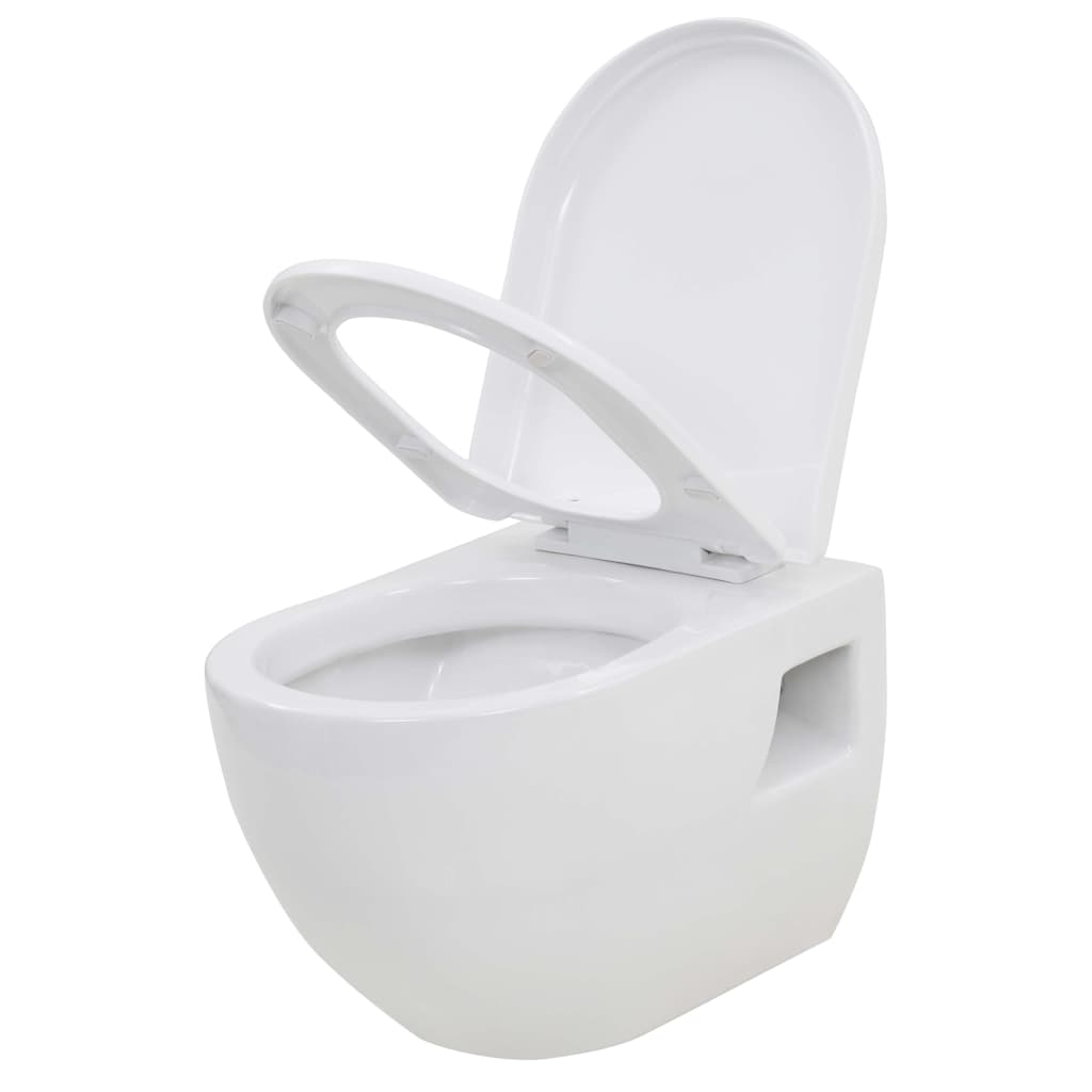 falra szerelhető fehér kerámia WC rejtett öblítőtartállyal