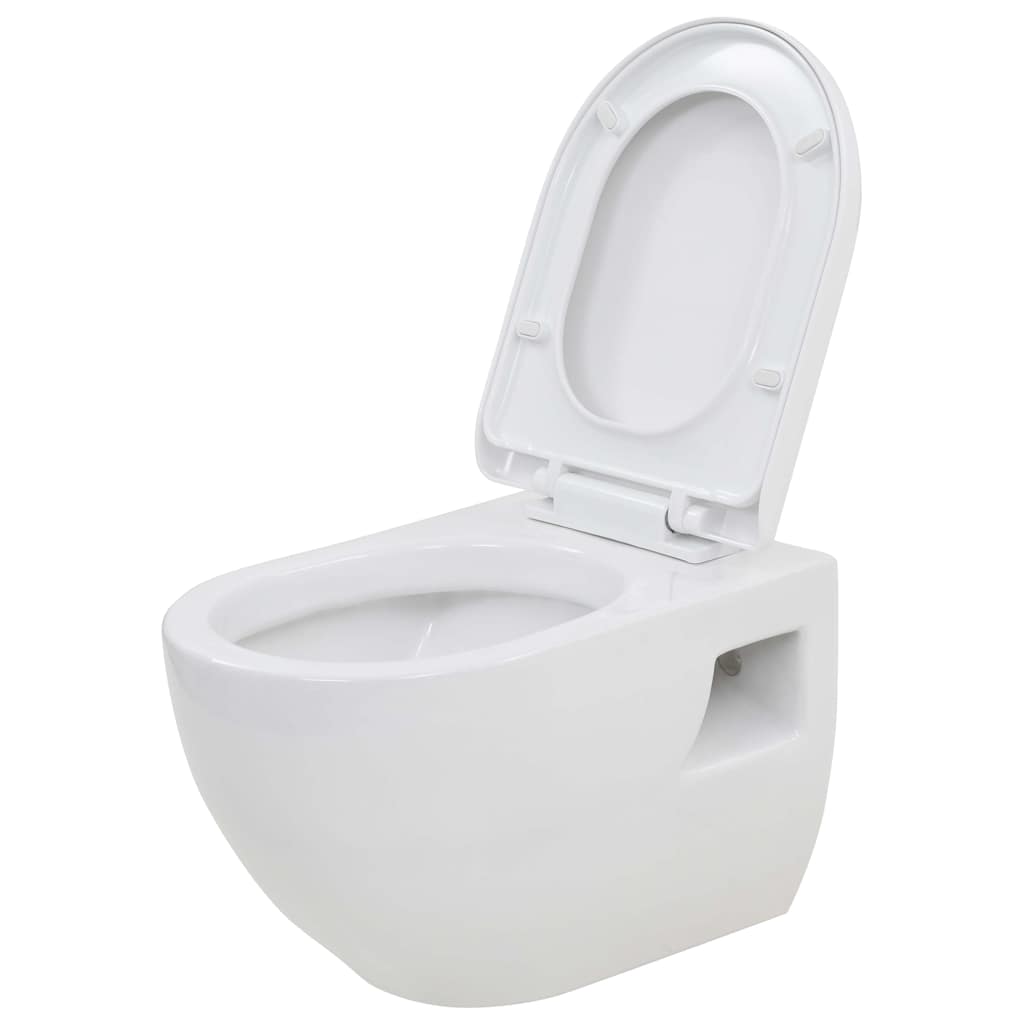 falra szerelhető fehér kerámia WC rejtett öblítőtartállyal