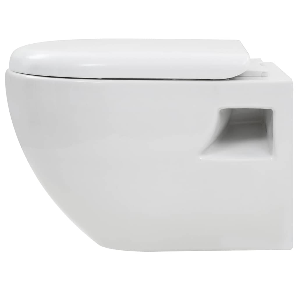 falra szerelhető fehér kerámia WC rejtett öblítőtartállyal