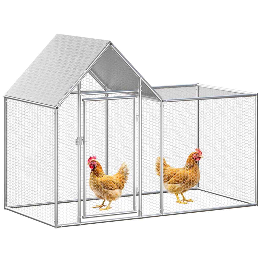 horganyzott acél tyúkól 2 x 1 x 1,5 m