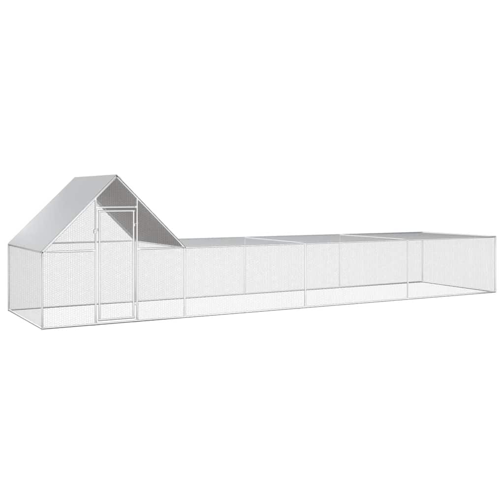 horganyzott acél tyúkól 8 x 2 x 2 m