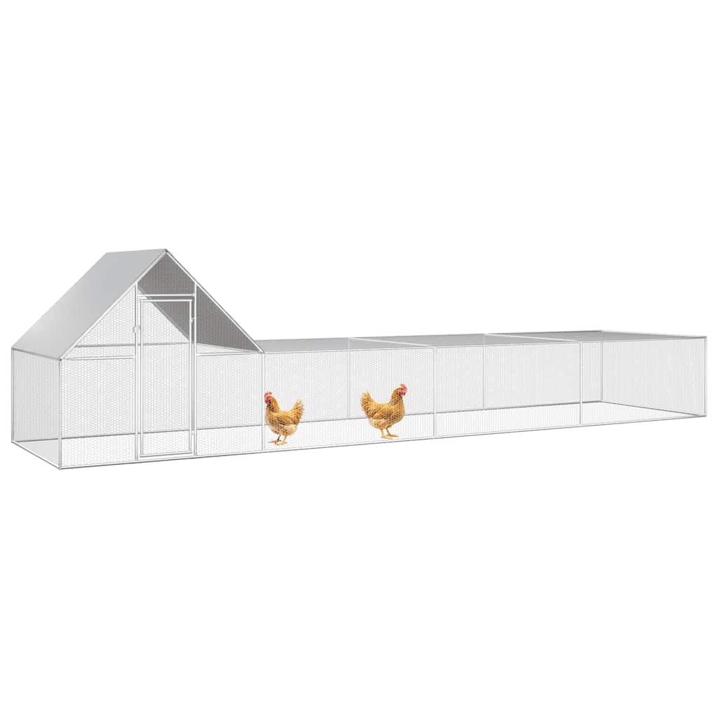 horganyzott acél tyúkól 8 x 2 x 2 m