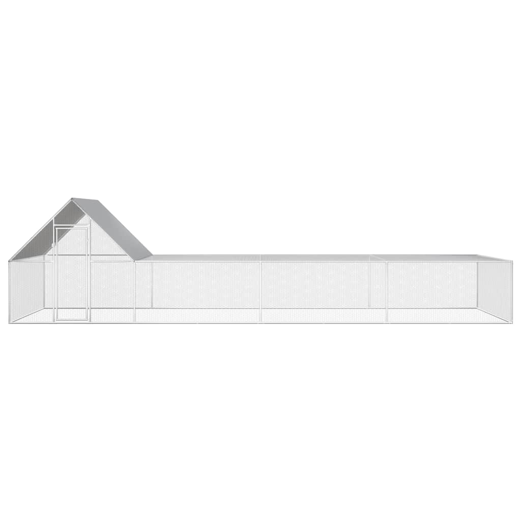 horganyzott acél tyúkól 8 x 2 x 2 m