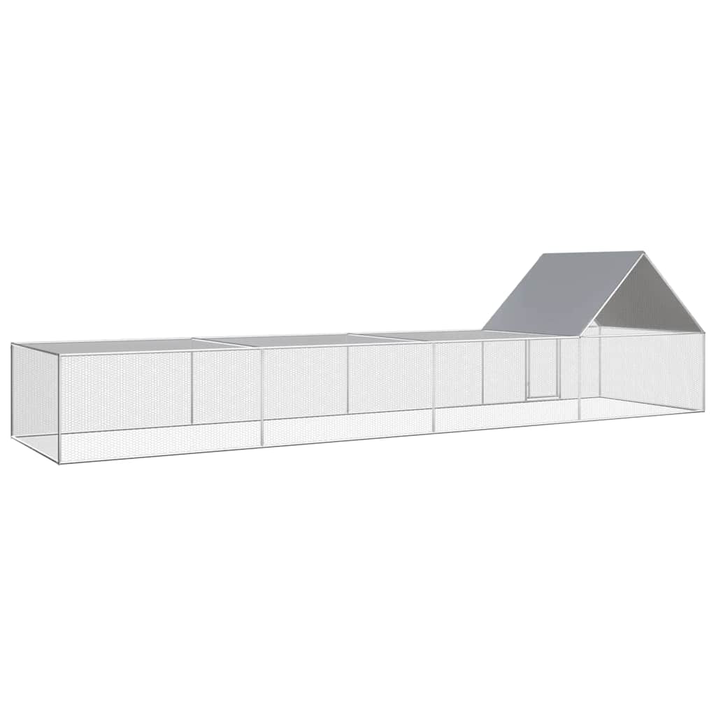 horganyzott acél tyúkól 8 x 2 x 2 m