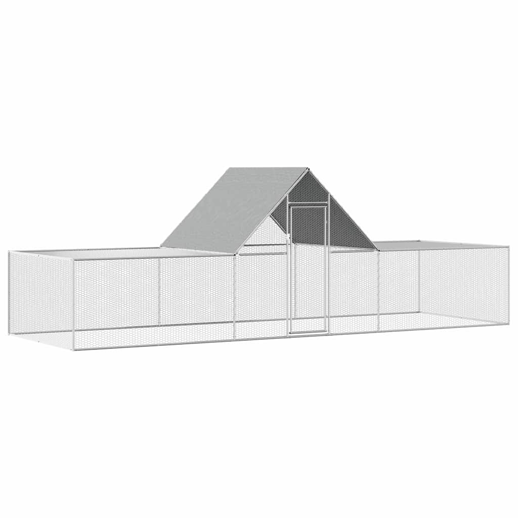 horganyzott acél tyúkól 6 x 2 x 2 m