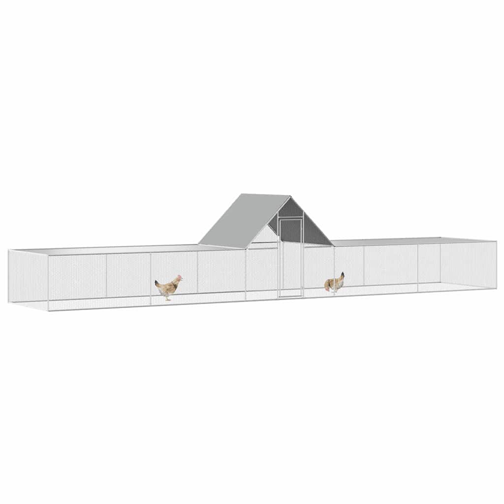 horganyzott acél tyúkól 10 x 2 x 2 m