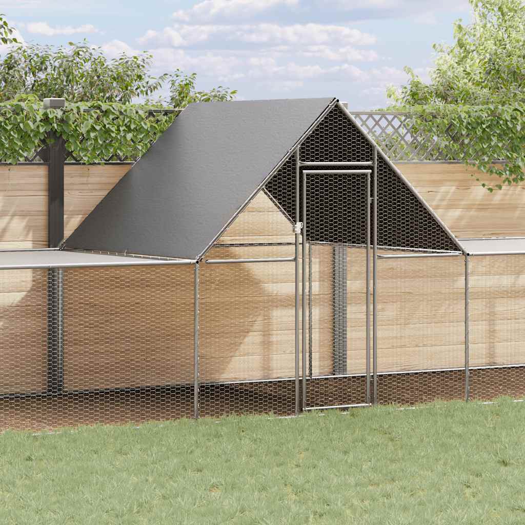 horganyzott acél tyúkól 10 x 2 x 2 m