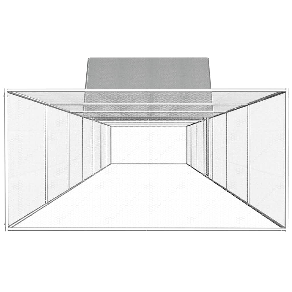 horganyzott acél tyúkól 14 x 2 x 2 m