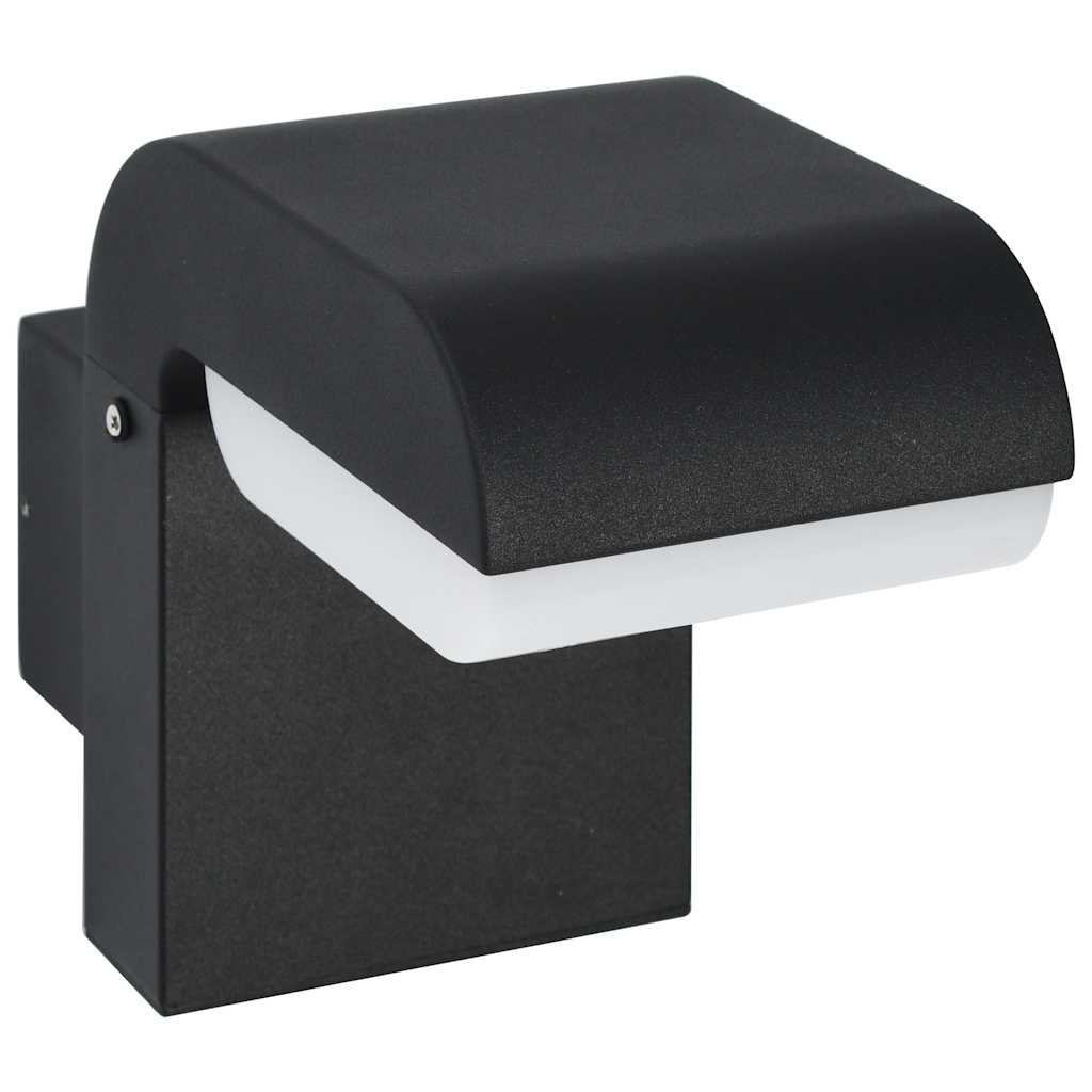 fekete ovális kültéri LED falilámpa 9 W