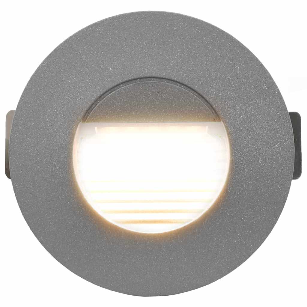 6 darab kör alakú ezüst kültéri LED falilámpa 2 W