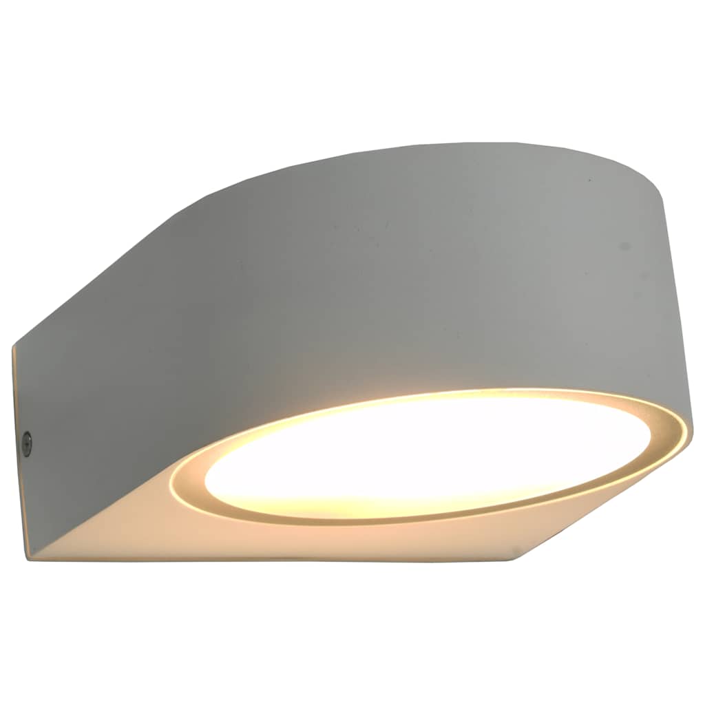 2 db fehér kerek kültéri LED falilámpa 11 W