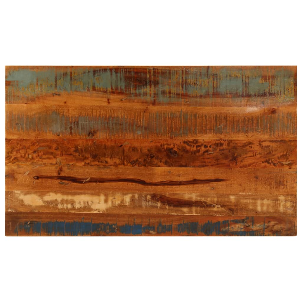 tömör újrahasznosított fa dohányzóasztal polccal 100x60x35 cm