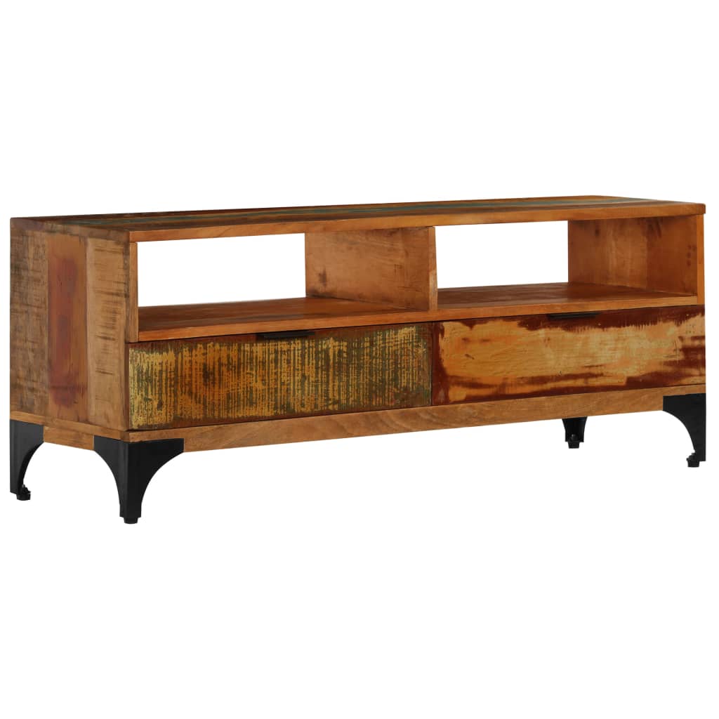 tömör újrahasznosított fa TV-szekrény 118 x 35 x 45 cm