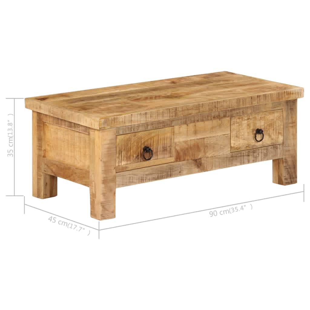 tömör mangófa dohányzóasztal 90 x 45 x 35 cm