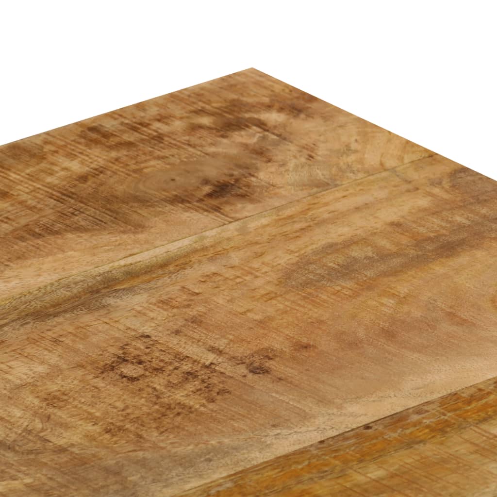 tömör mangófa és acél dohányzóasztal 100 x 50 x 35 cm