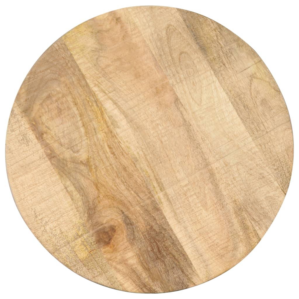 tömör mangófa és öntöttvas kisasztal 45 x (45-62) cm