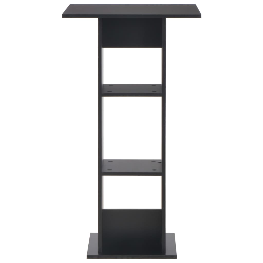 280206 vidaXL Bar Table Black 60x60x110 cm