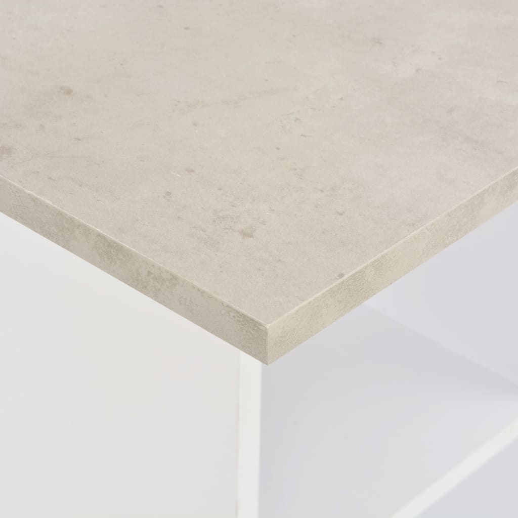 fehér és betonszürke bárasztal 60 x 60 x 110 cm