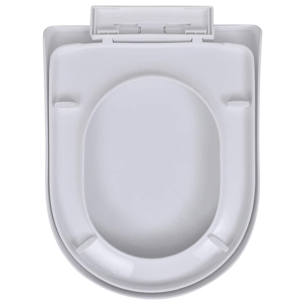 2 db fehér műanyag WC ülőke lassan csukódó fedéllel