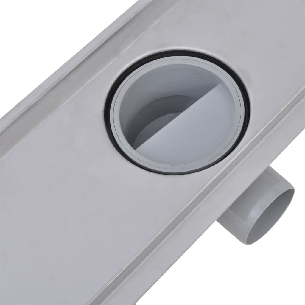 2db lineáris rozsdamentes acél zuhany lefolyó 530 x 140 mm